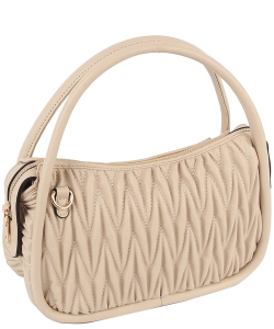 Puffy Chevron Quilted Tote Crossbody Bag LP105-Z BEIGE
